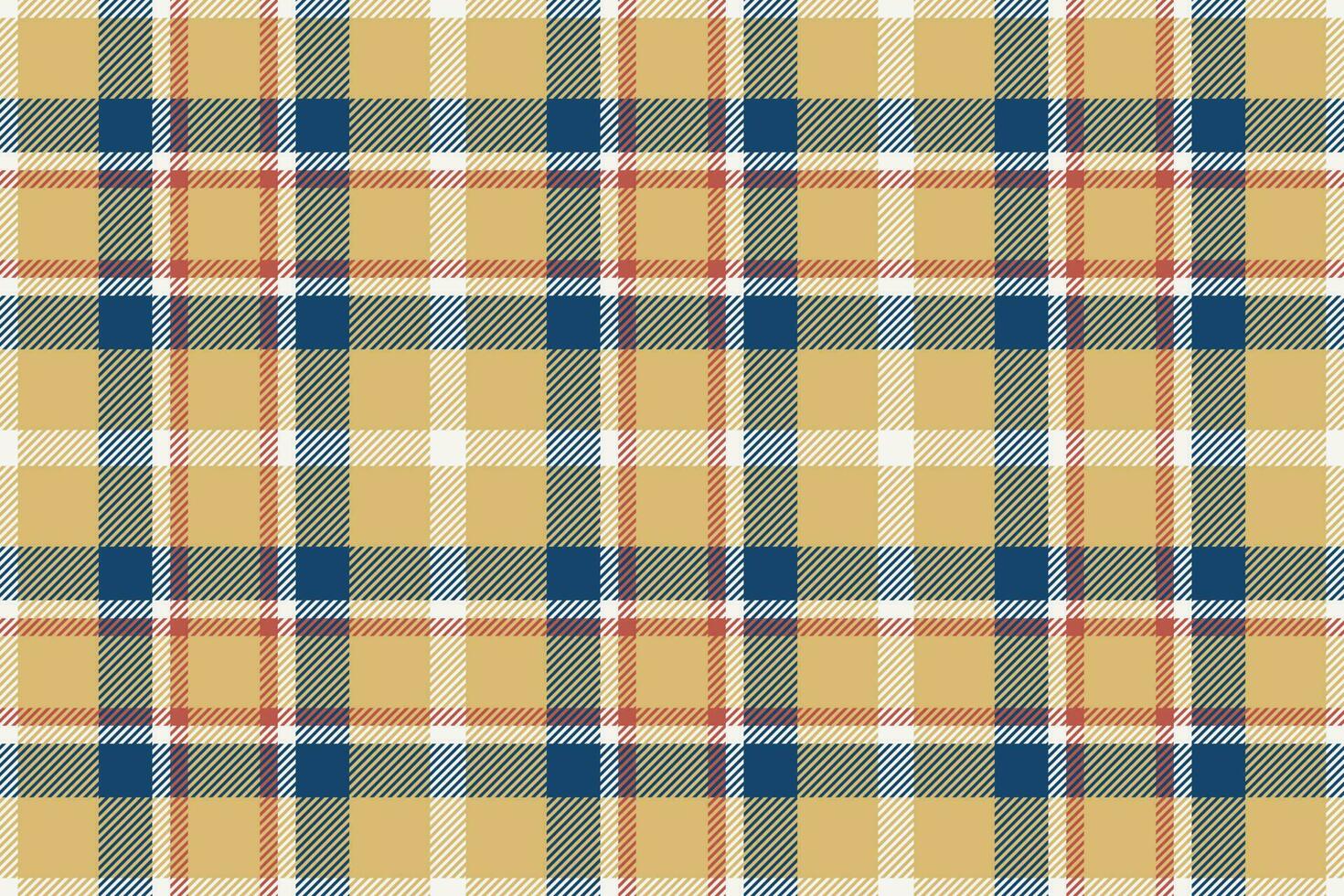 Plaid background, check seamless pattern in beige. Vector fabric texture for textile print, wrapping paper, gift card or wallpaper.