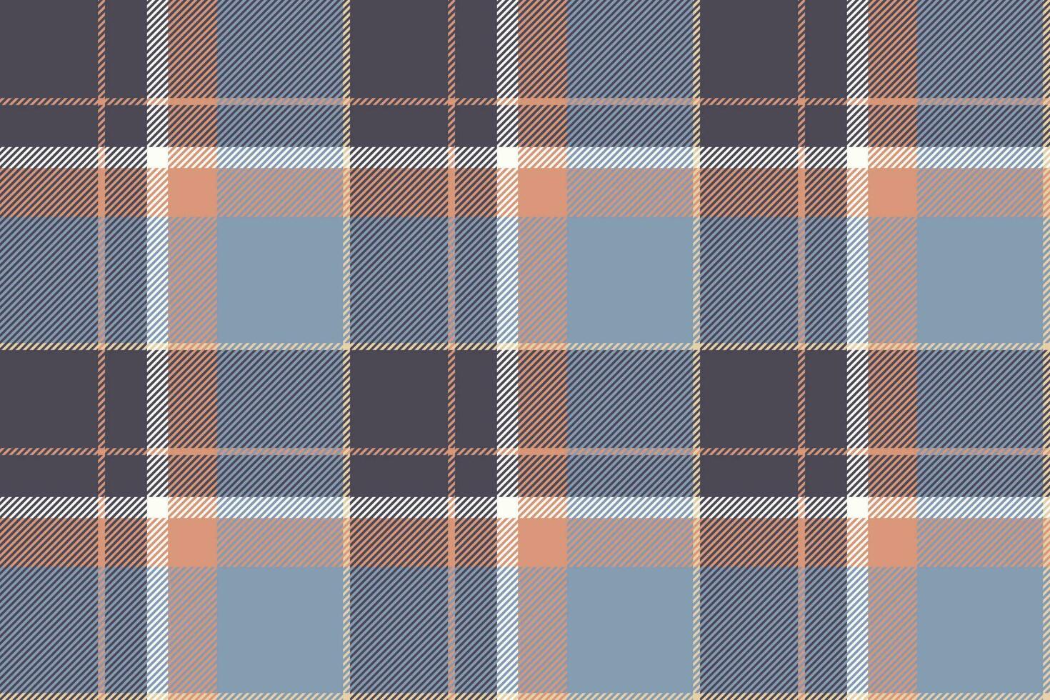 Plaid background, check seamless pattern in blue. Vector fabric texture for textile print, wrapping paper, gift card or wallpaper.