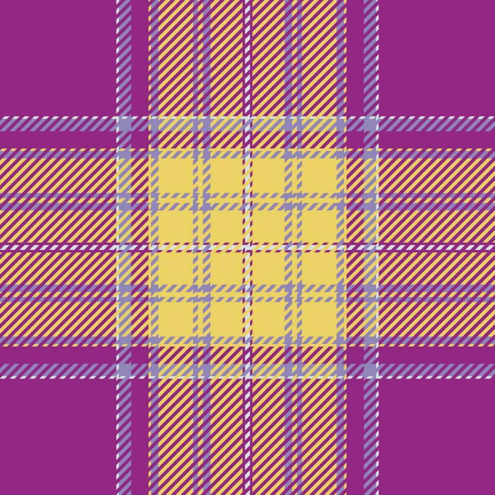 Plaid check pattern. Seamless fabric texture. Tartan textile print. vector