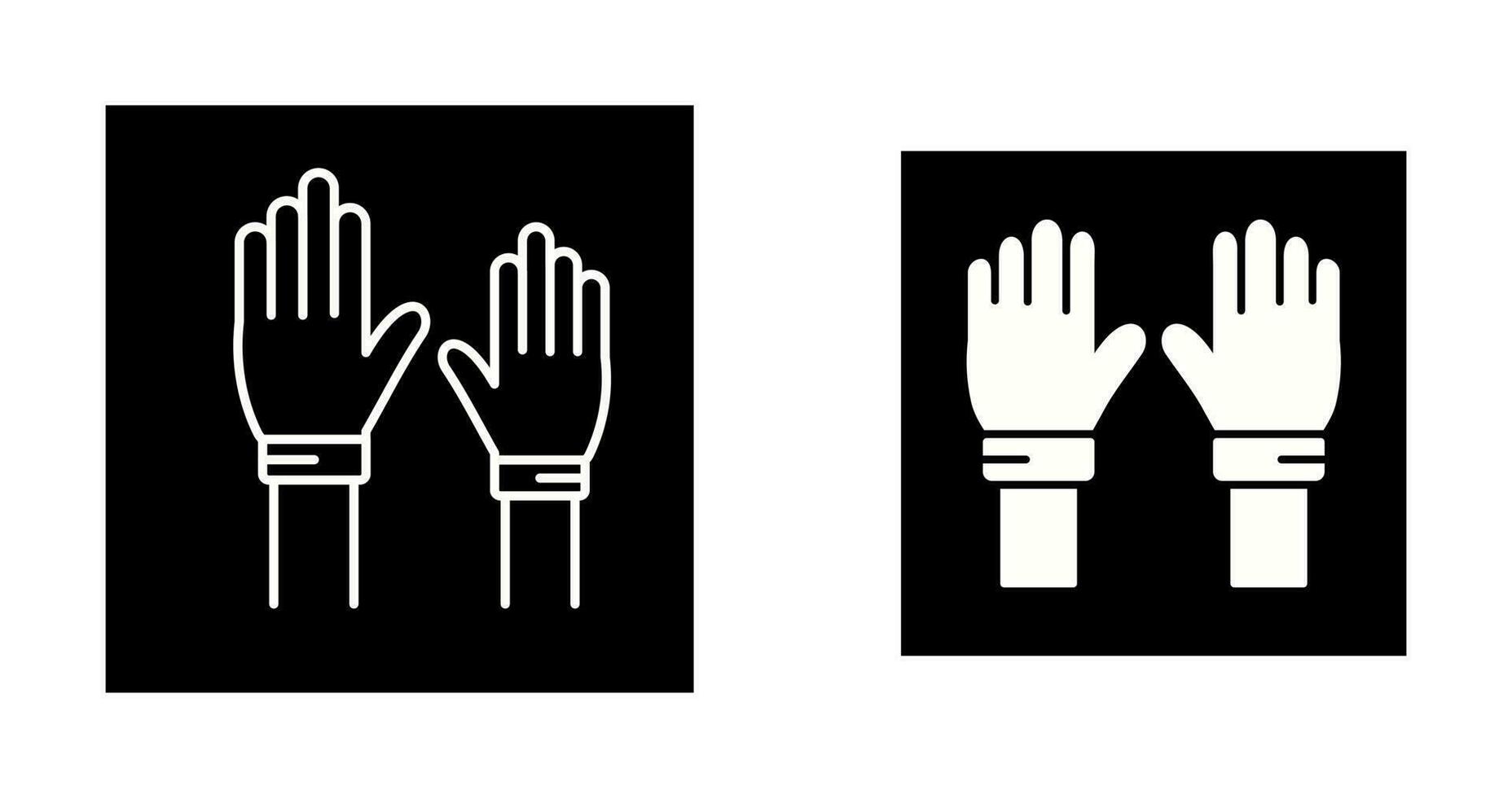 guantes, vector, icono vector