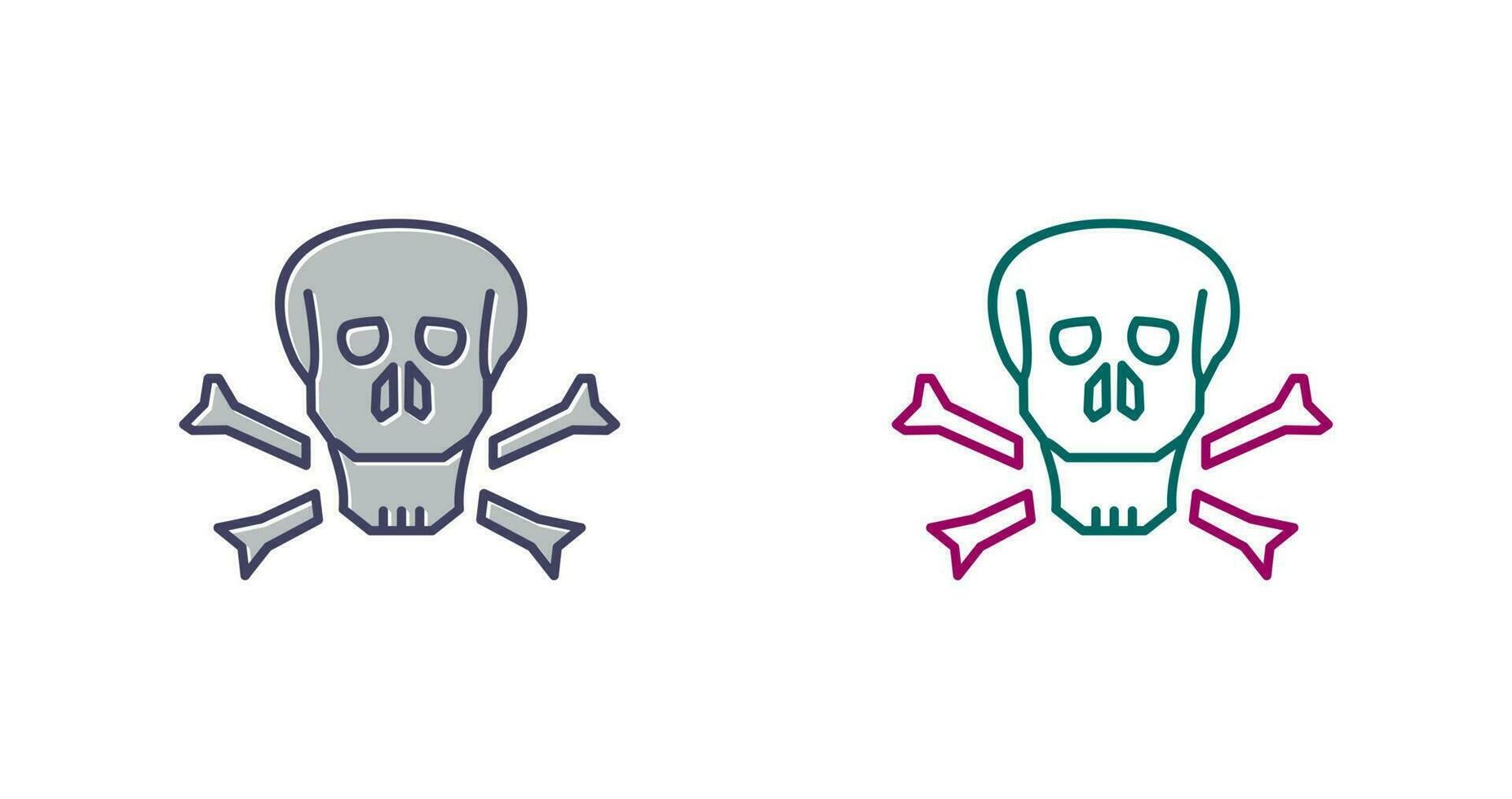 icono de vector de calavera