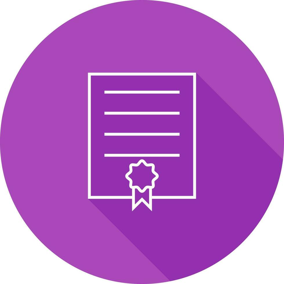 icono de vector de certificado