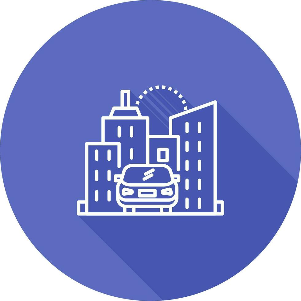 Car in city Vector Icon