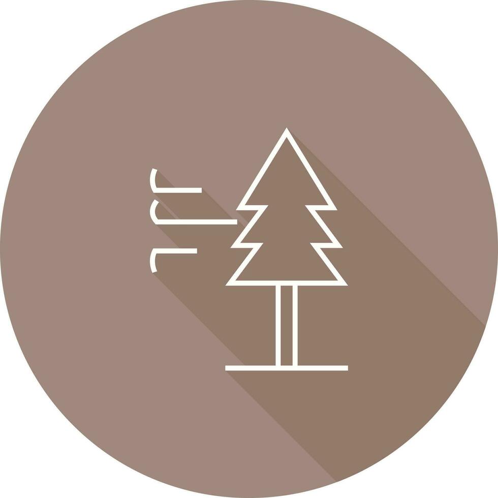 Tree with Wind Vector Icon