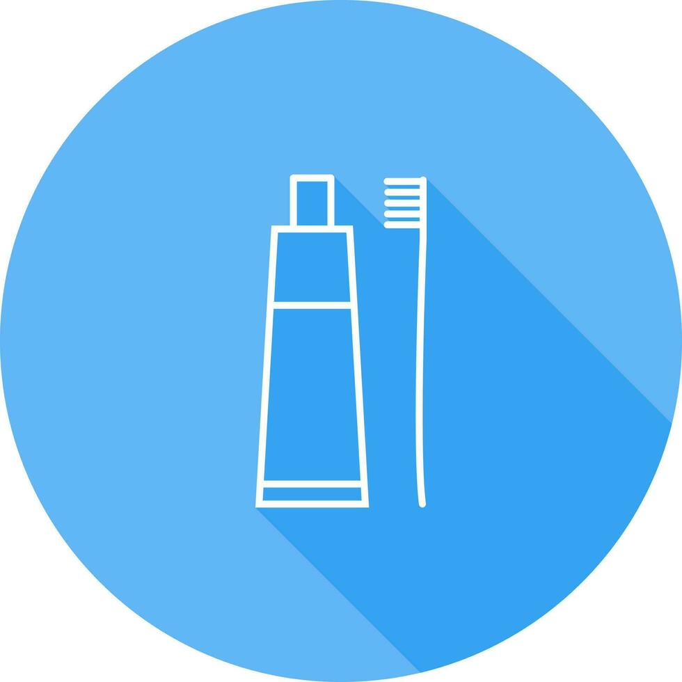 Toothbrush and Toothpaste Vector Icon