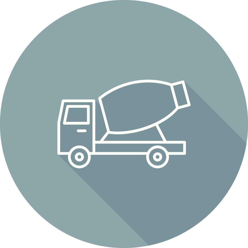 Cement Mixer Truck Vector Icon