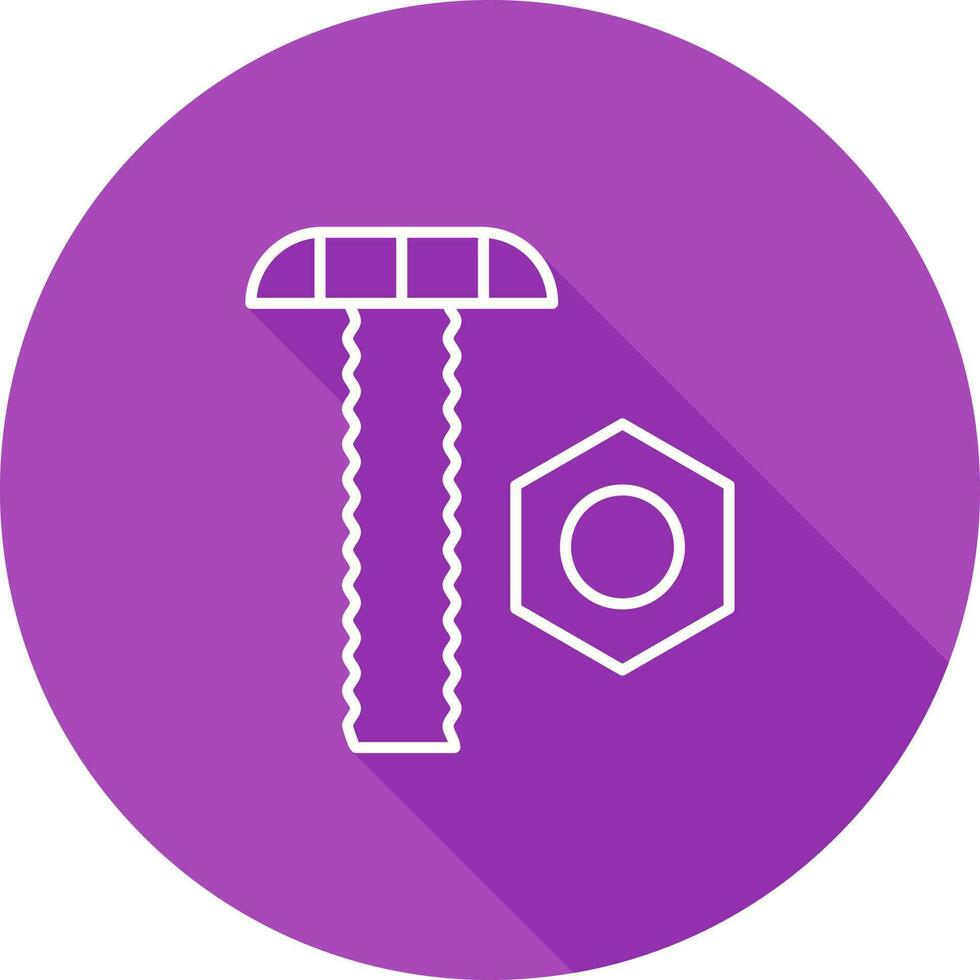Nut and Bolt Vector Icon