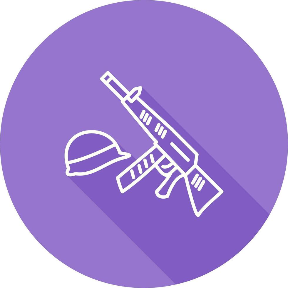 Gun and Helmet Vector Icon