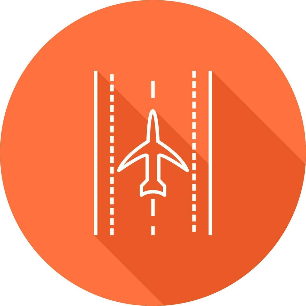 Plane on Runway Vector Icon