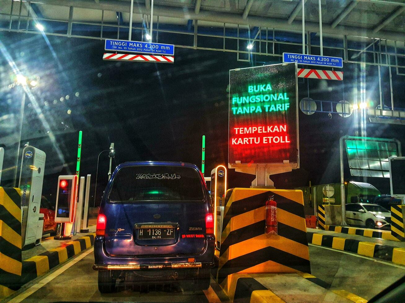 Demak, Indonesia in April 2021. Sayung Toll Gate in Demak which is one of the ramp off and ramp on Semarang Demak Toll Road photo