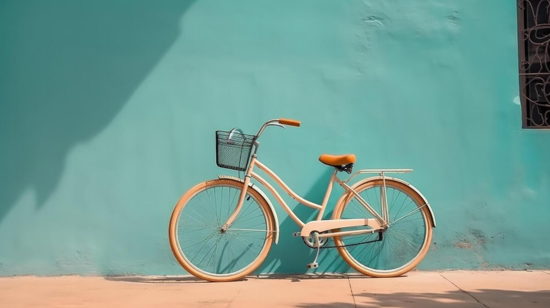 bicicleta en vistoso antecedentes. ilustración ai generativo foto