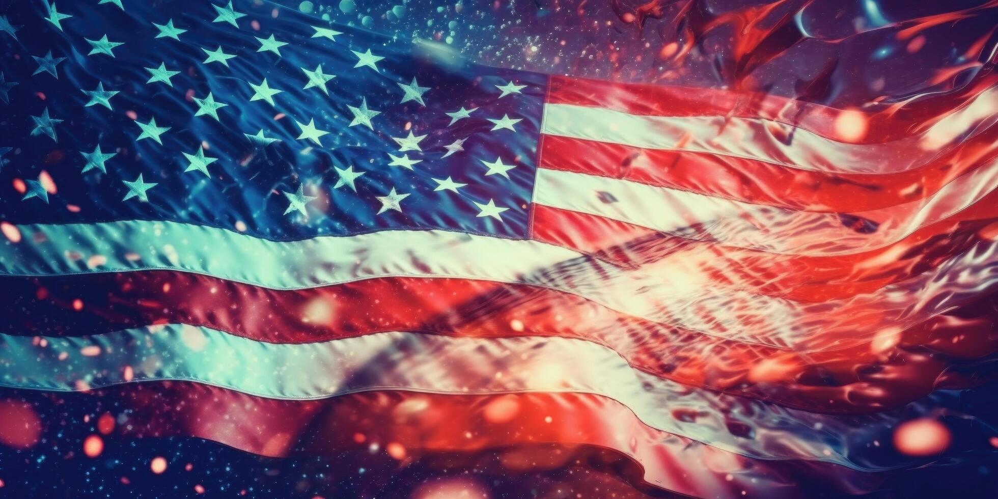 USA flag background. Illustration photo