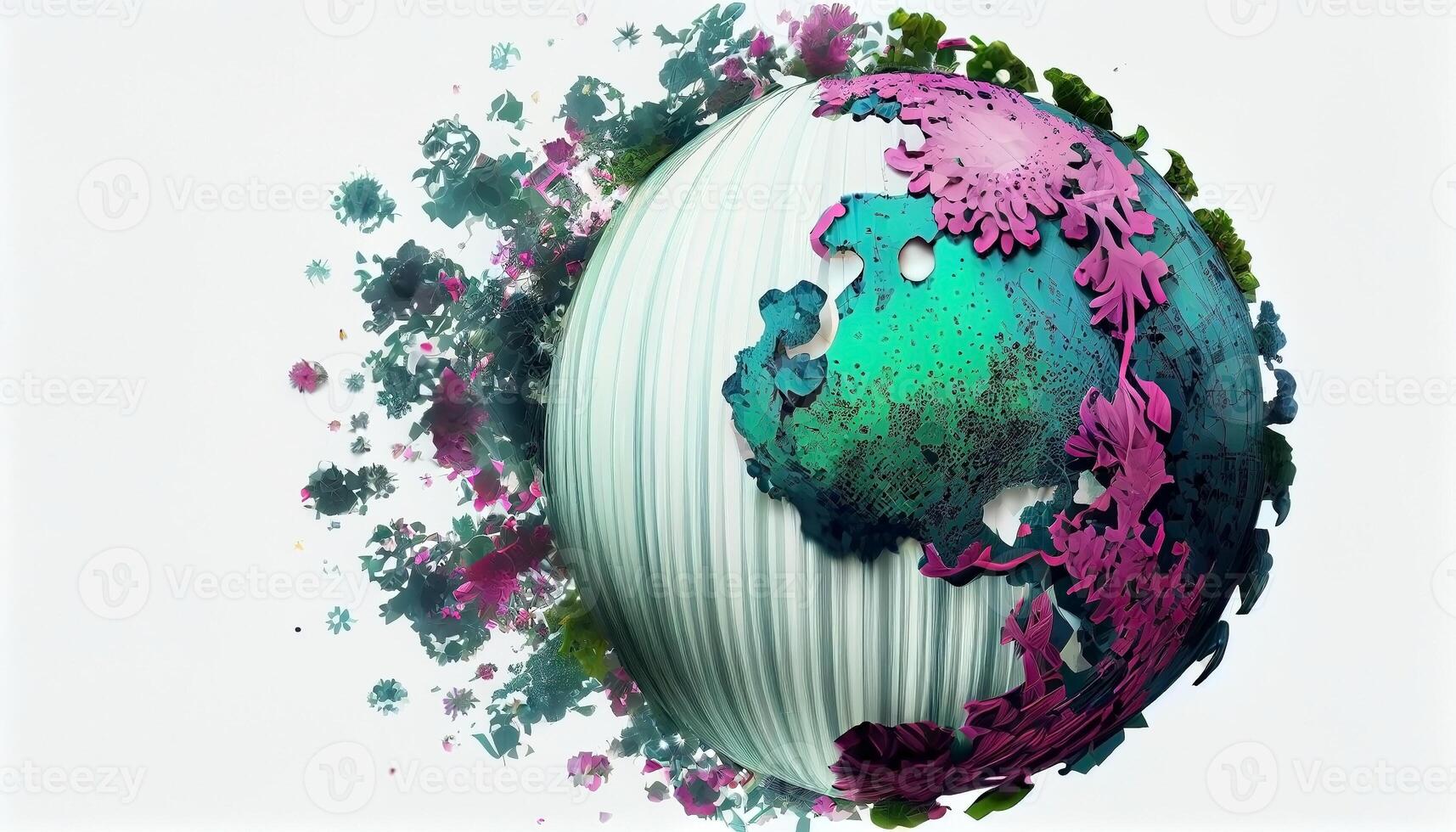 Abstract Globe background illustration design artwork.earth globe art abstraction, photo