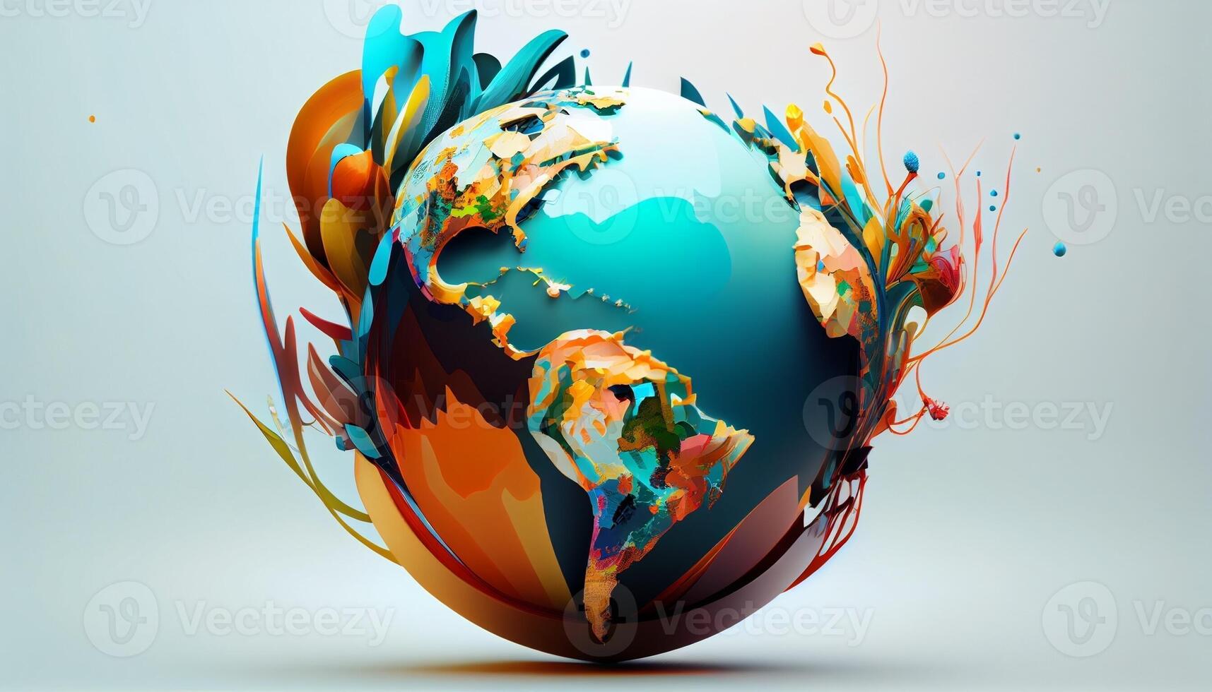 Abstract Globe background illustration design artwork.earth globe art abstraction, photo