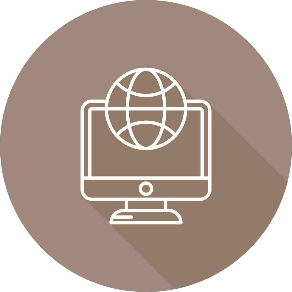 Lcd Globe Vector Icon