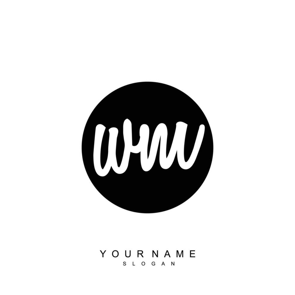 WM Initial beauty floral logo template vector