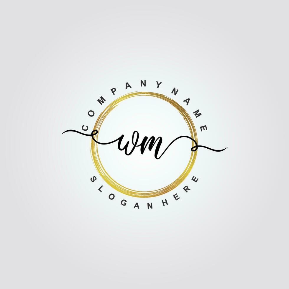 WM Initial beauty floral logo template vector