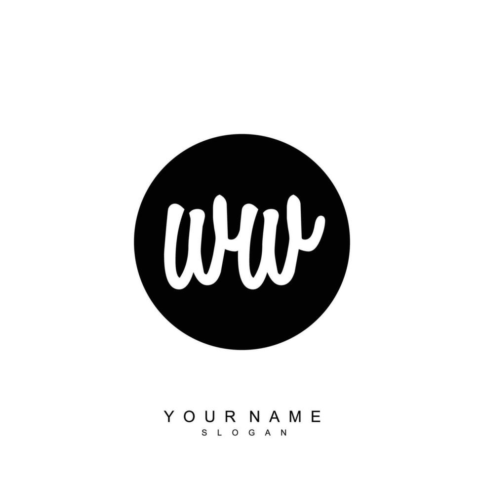 WW Initial beauty floral logo template vector