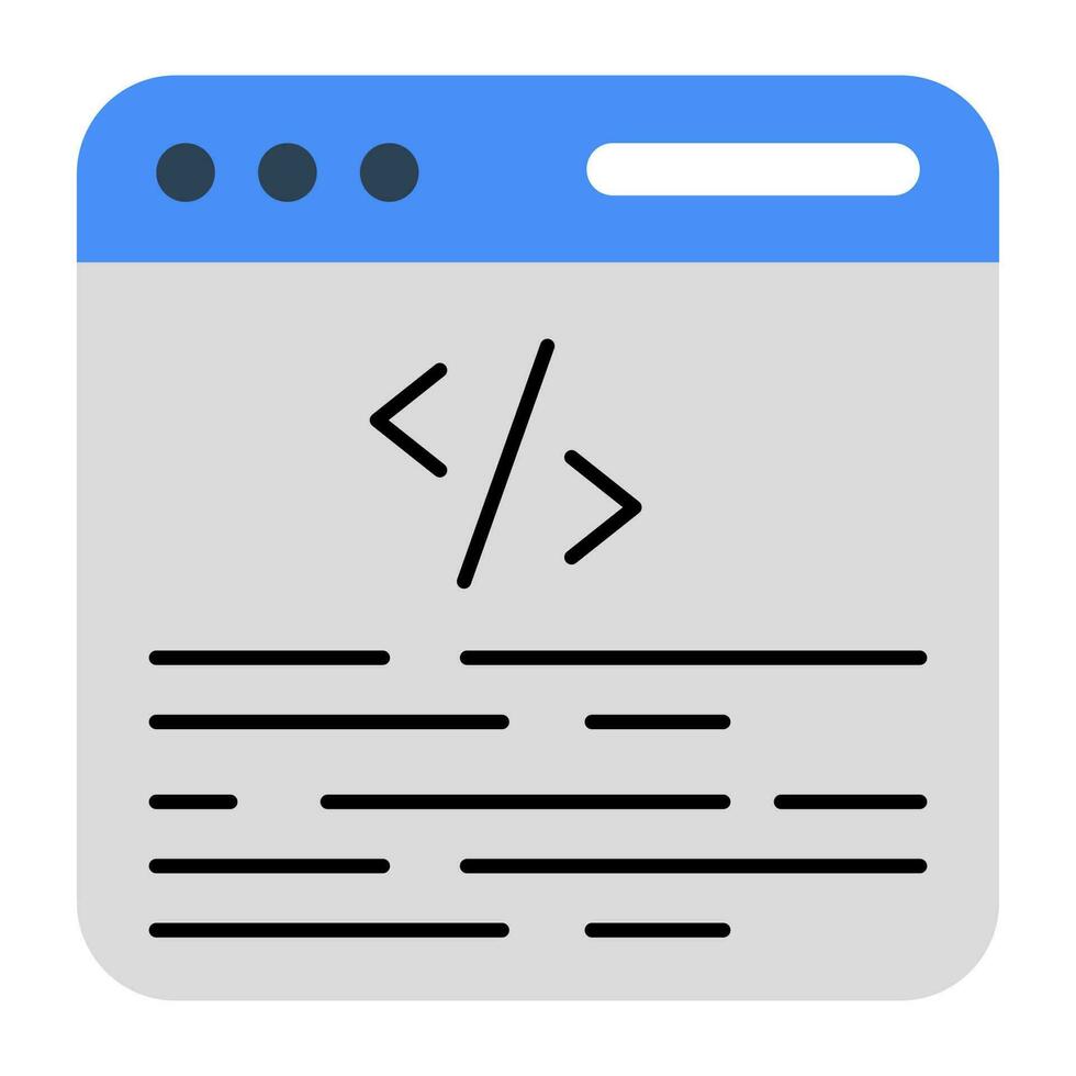 Unique design icon of web coding vector