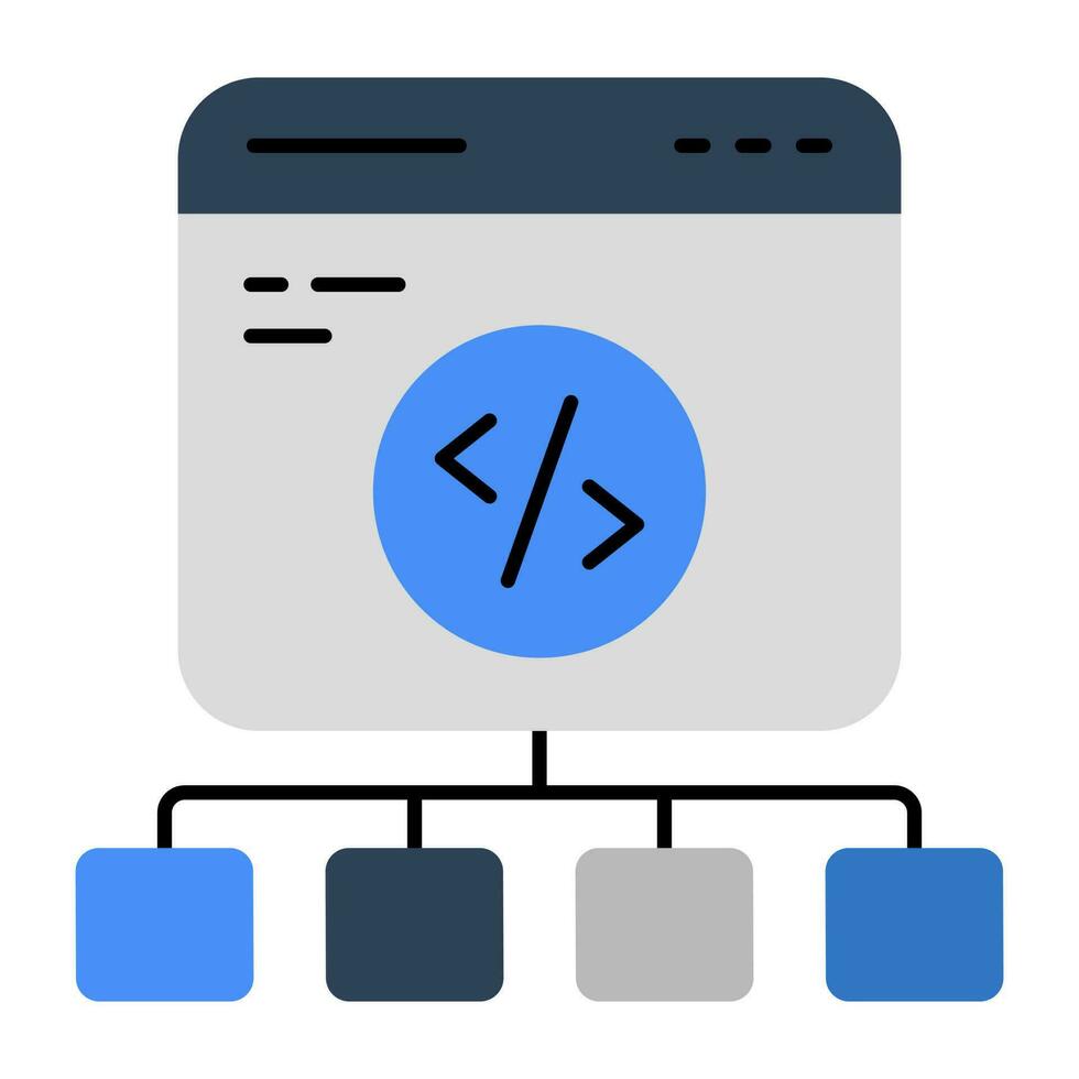 Unique design icon of web coding vector