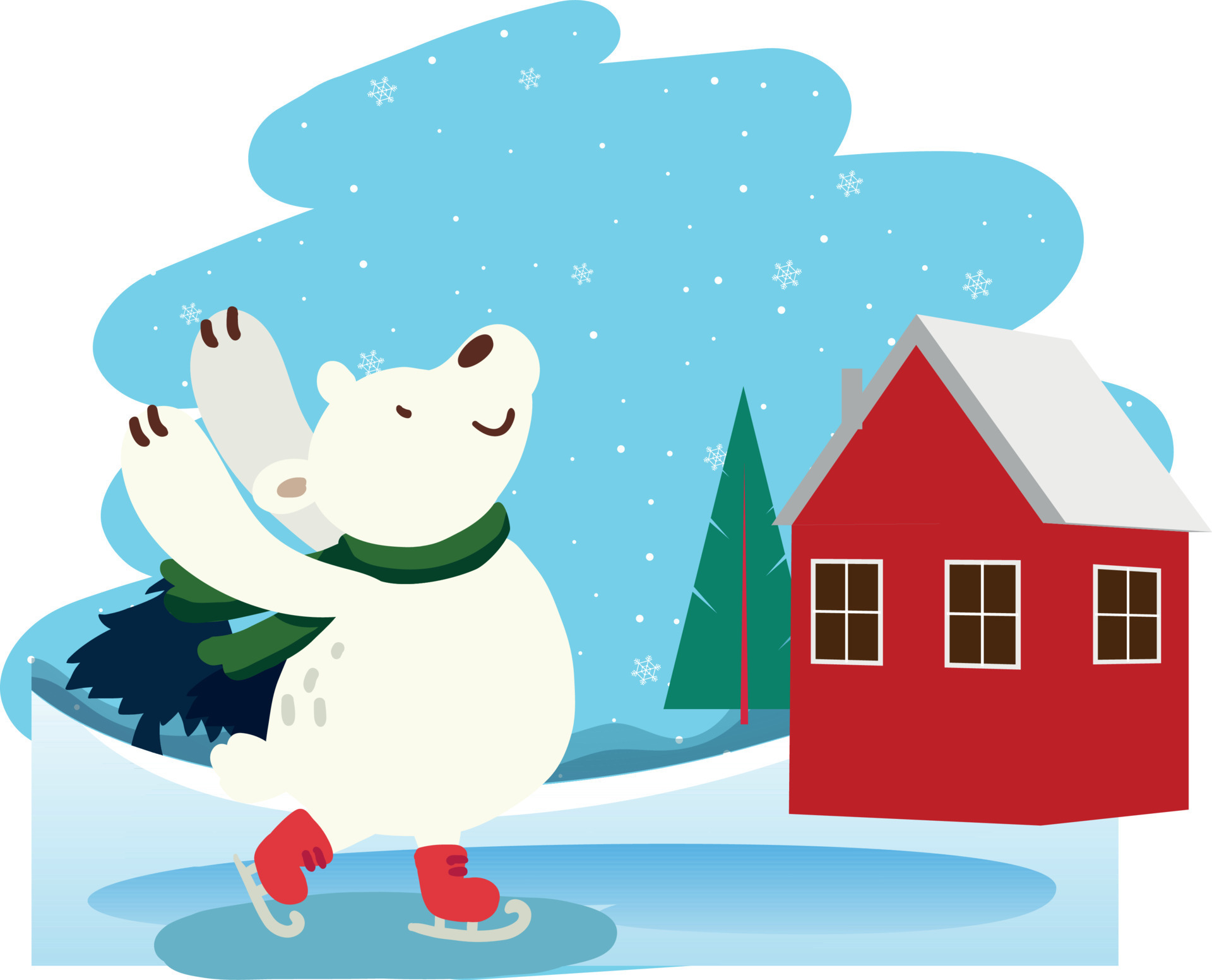 A Polar Bear Is Ice Skating 23723907 Vector Art At Vecteezy ice-skating-terms-every-skater-should-know