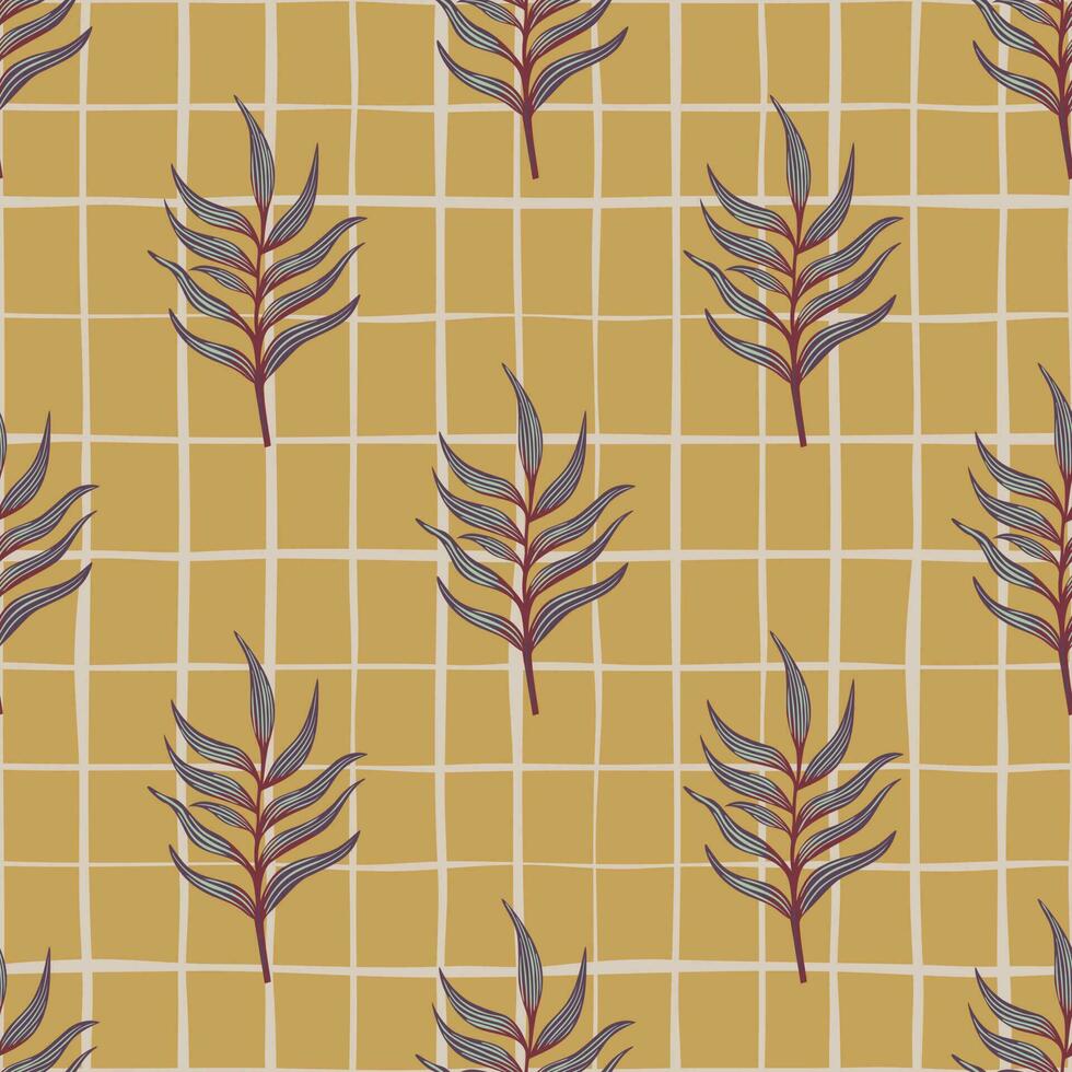 Fern leaf wallpaper. Abstract exotic plant seamless pattern. Tropical palm leaves pattern. Botanical texture. vector