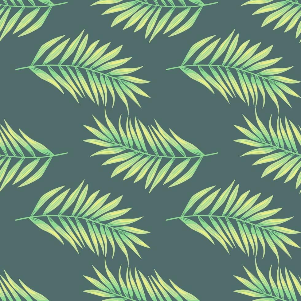 Abstract exotic plant seamless pattern. Tropical palm leaves pattern. Fern leaf wallpaper. Botanical texture. Floral background. vector