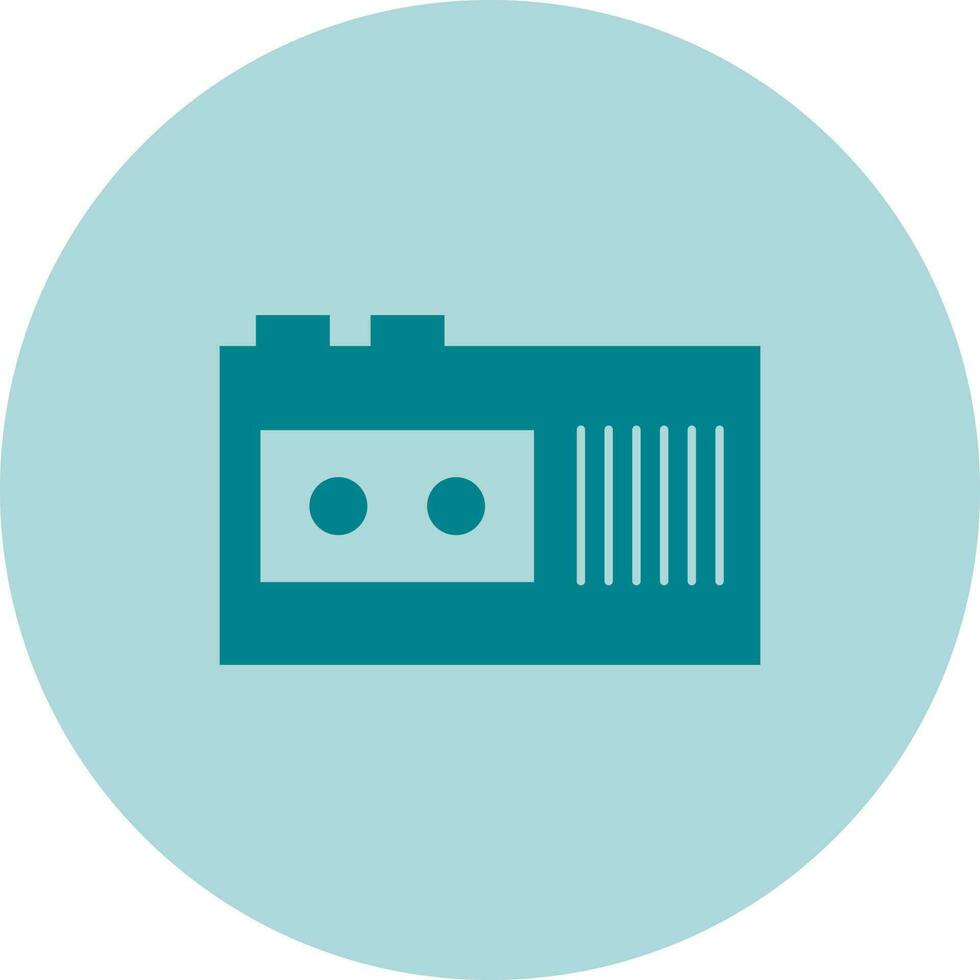 Tape Recorder Glyph Icon vector