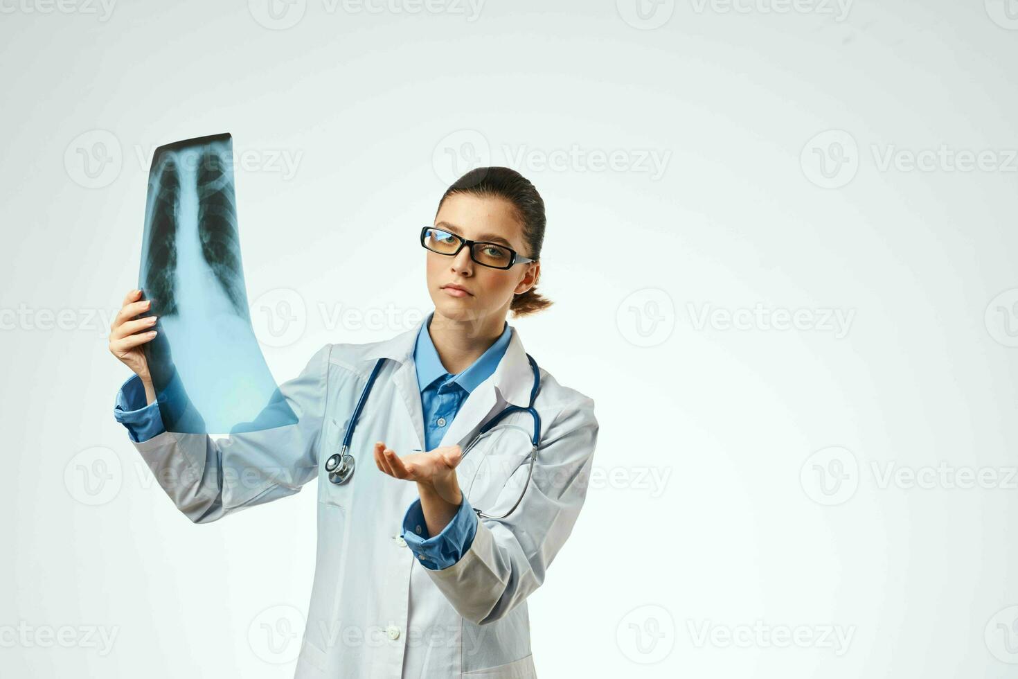 female doctor medicine x-rays hospital treatment work photo