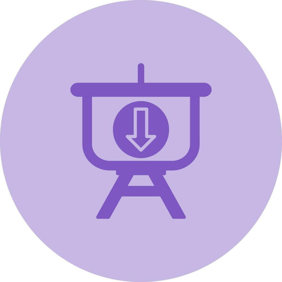 Downloading Presentation Vector Icon