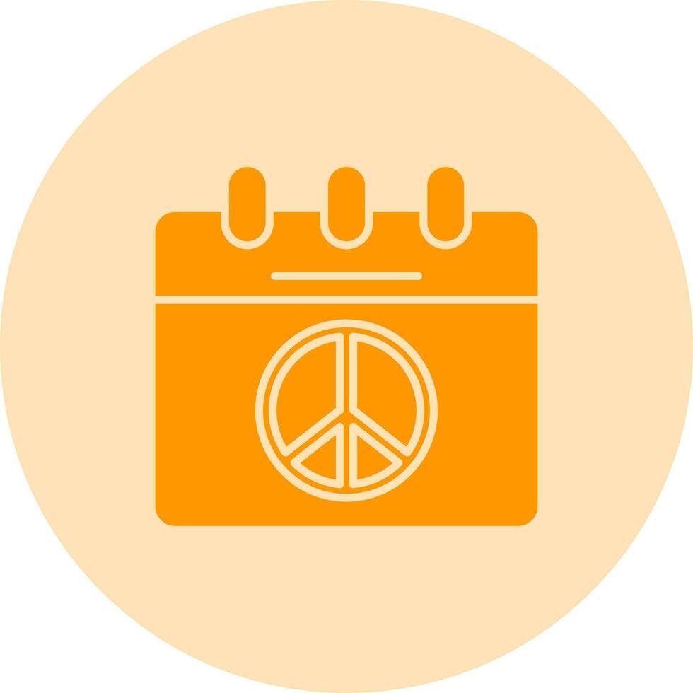 Peace Calendar Vector Icon