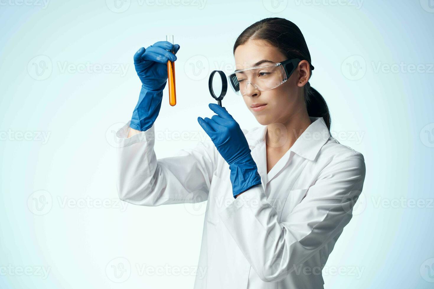 female doctor professional experiment research science photo