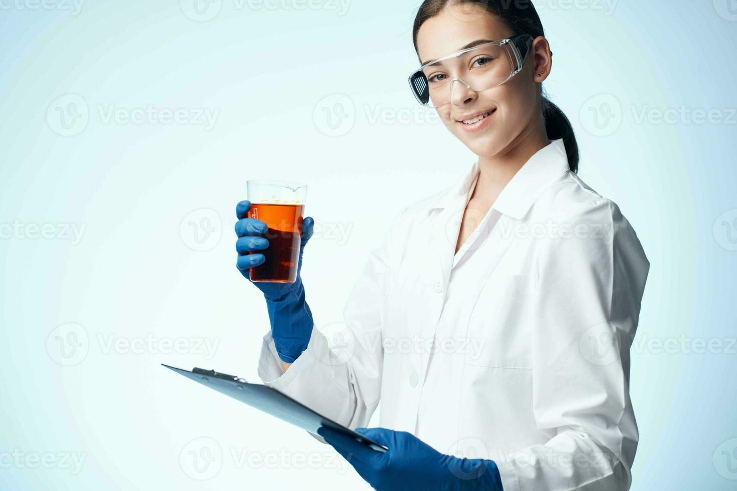 female doctor professional experiment research science photo