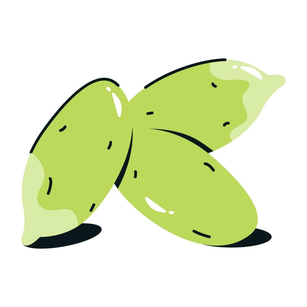 Get a flat icon of squash seeds vector
