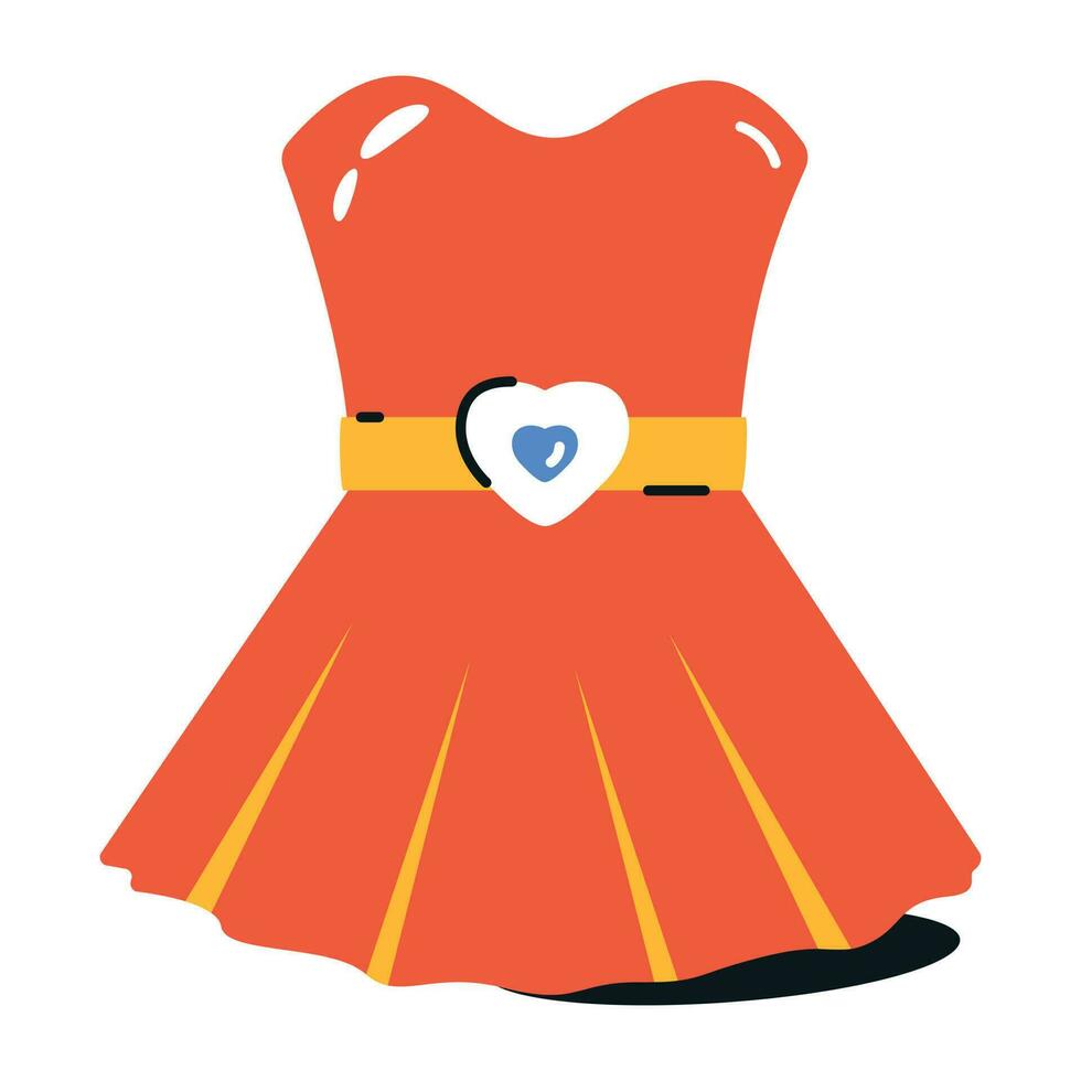 Catchy flat icon of mini frock vector