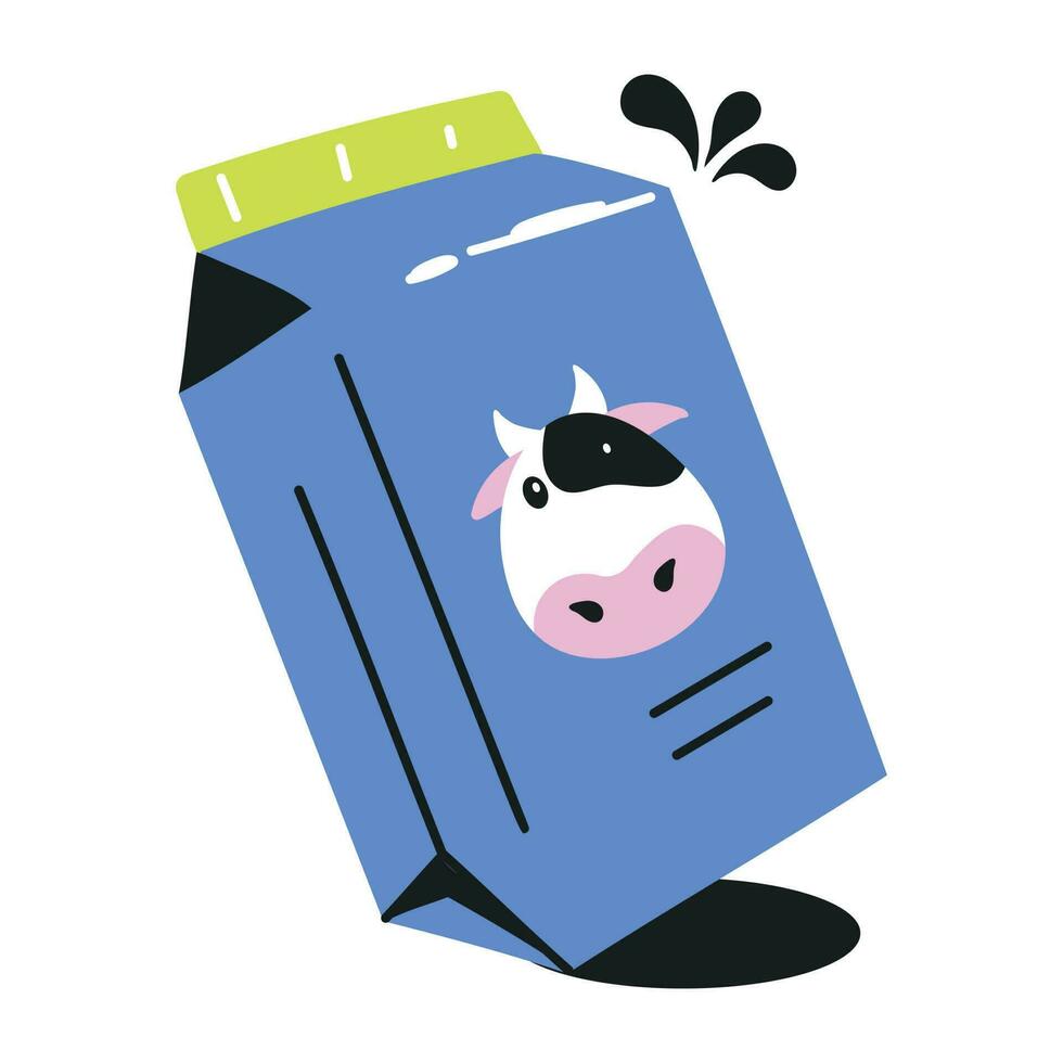 Check flat icon of milk box vector