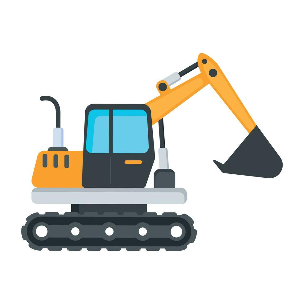 Trendy Digging Vehicle vector