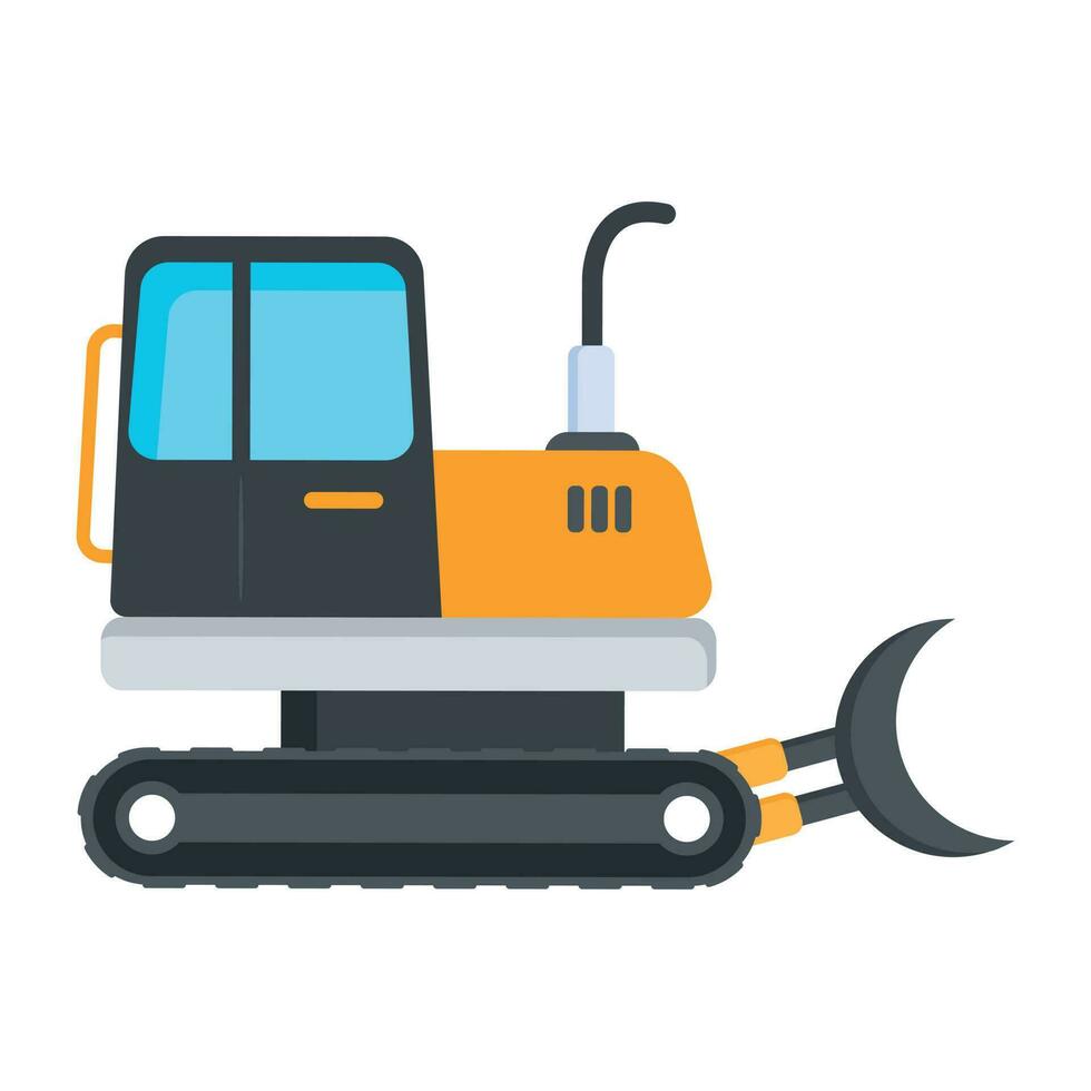 Trendy Bulldozer Vehicle vector