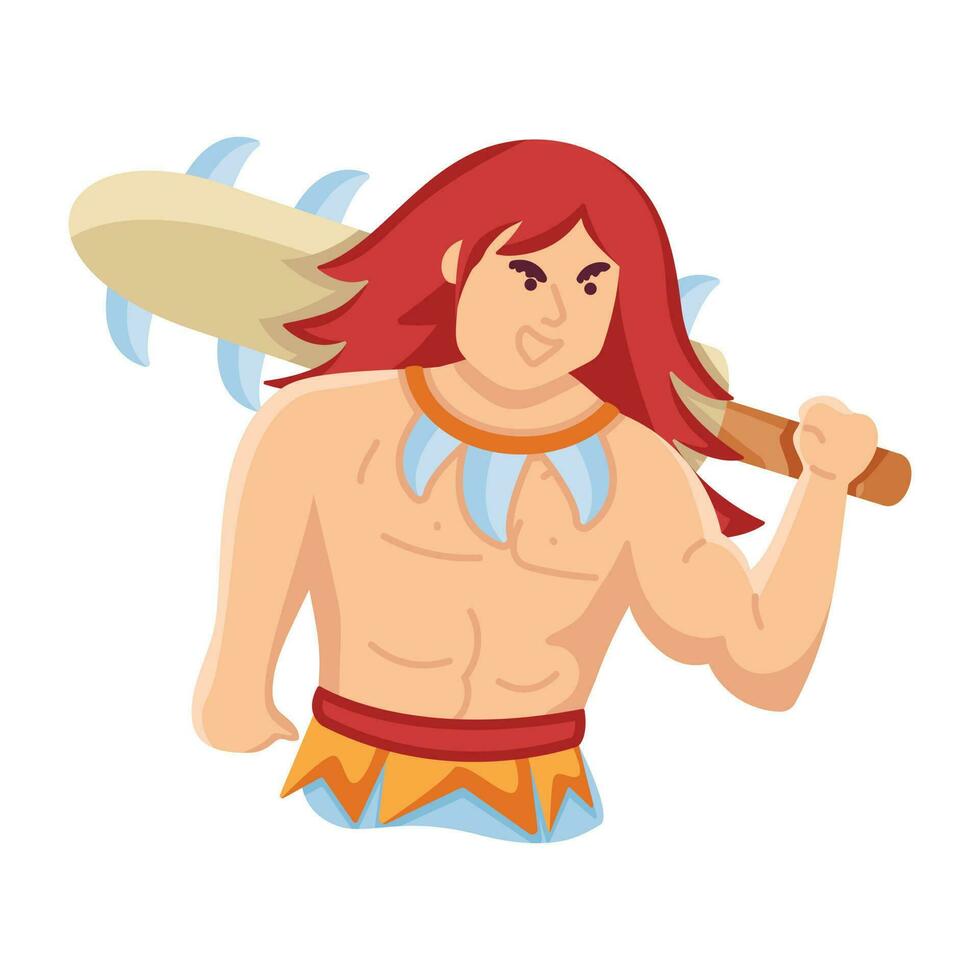 Trendy Ancient Hunter vector