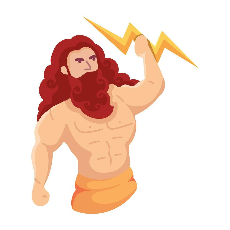Trendy Zeus God vector