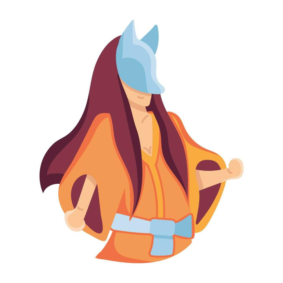 Trendy Mulan Warrior vector