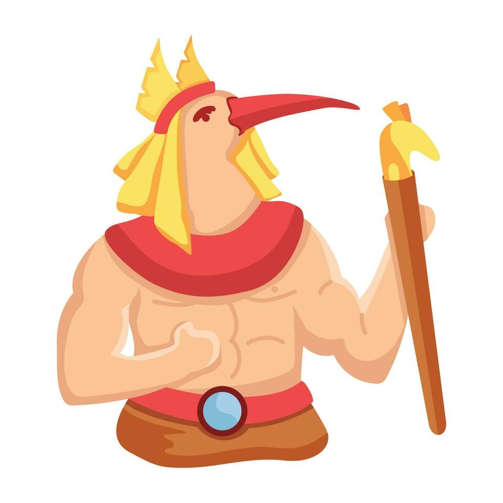 Trendy Thoth God vector