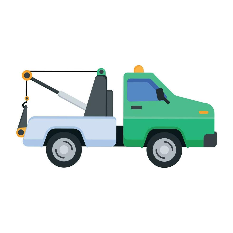 Trendy Tow Vehicle vector