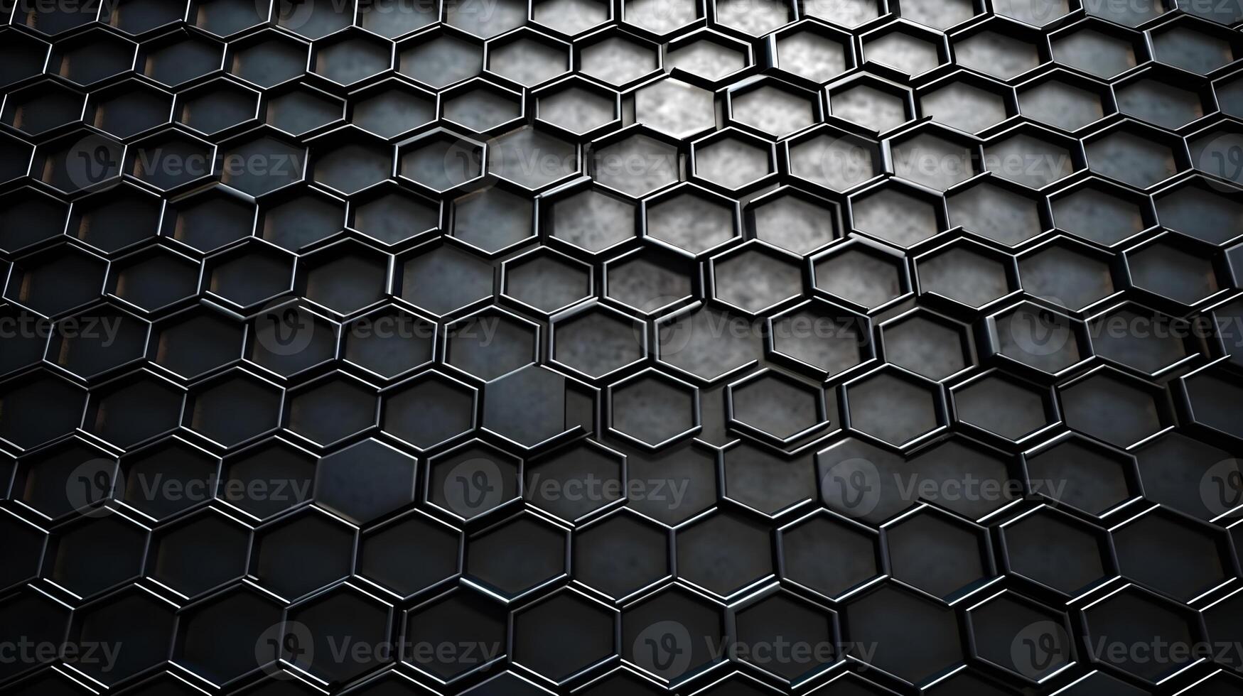 hexagon iron metal texture , photo