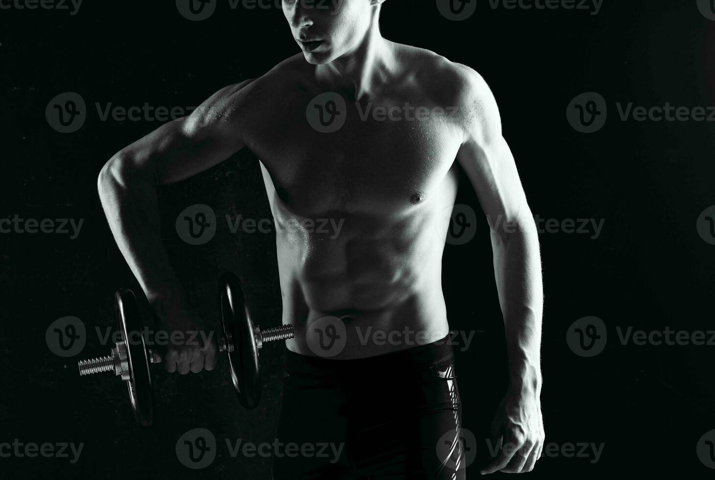 sporty man exercise motivation posing lifestyle photo
