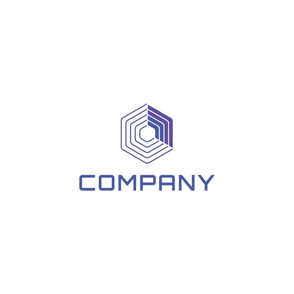 Digital Hexagon Connection Company Logo vector