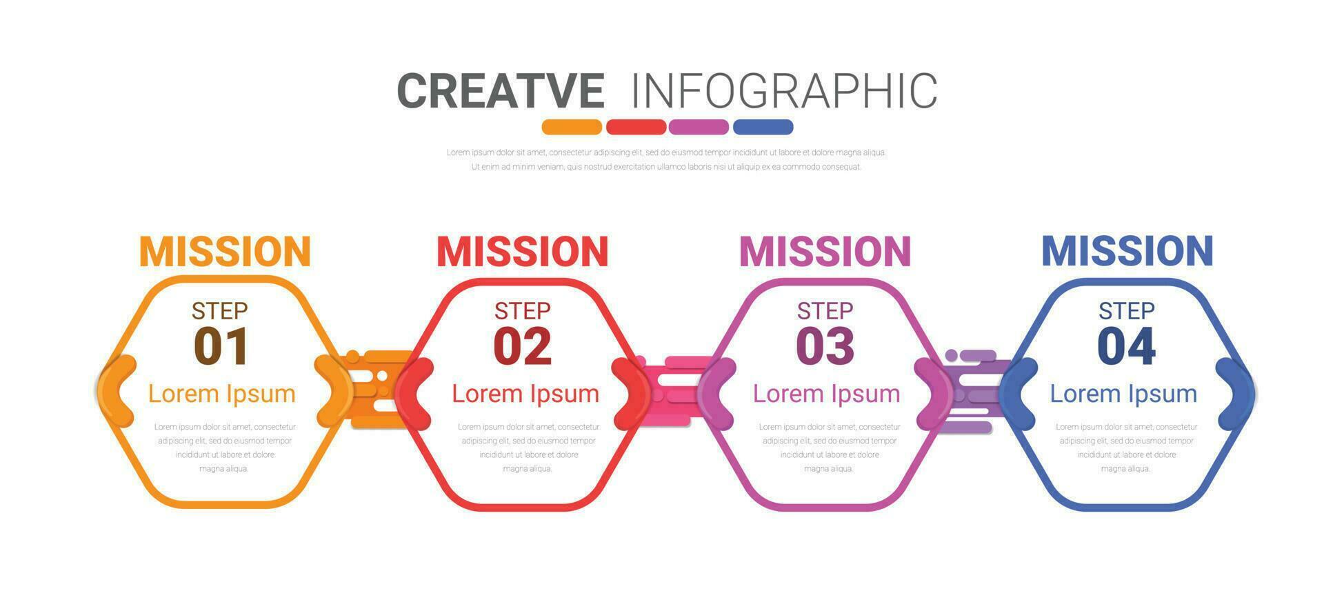 Infographics template with 4 labels, Can be used for workflow layout, diagram, business step options, banner, and web design. vector