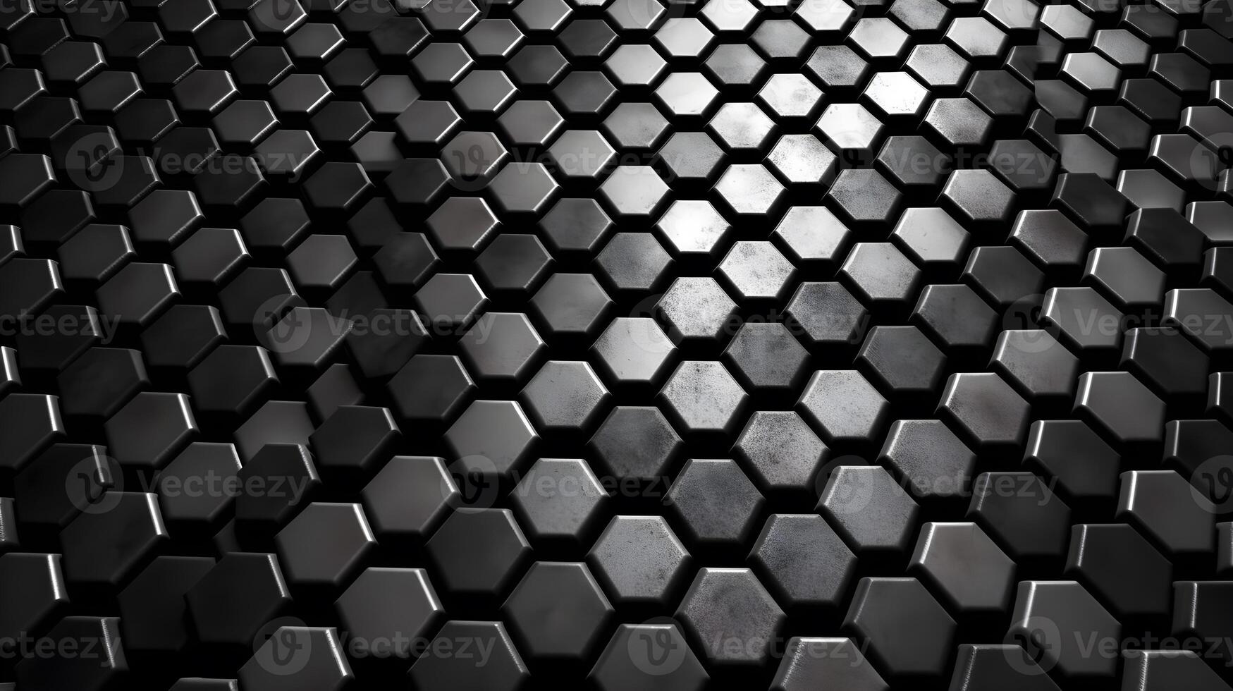 hexagon iron metal texture , photo