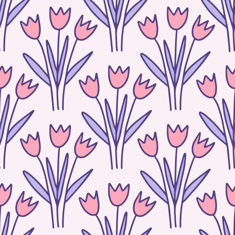 Seamless floral pattern vector