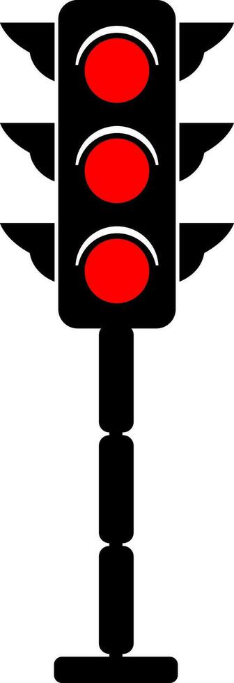 tráfico luz, calle, rojo, control, camino, lámpara, seguridad, advertencia, señal, símbolo vector